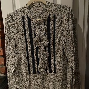Zadig and Voltaire Blue and White Blouse